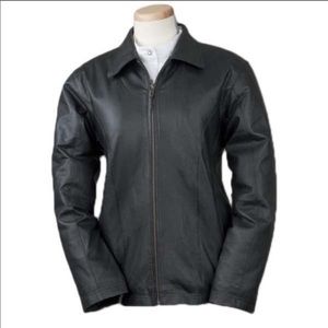 Burk’s Bay women’s genuine leather black jacket L